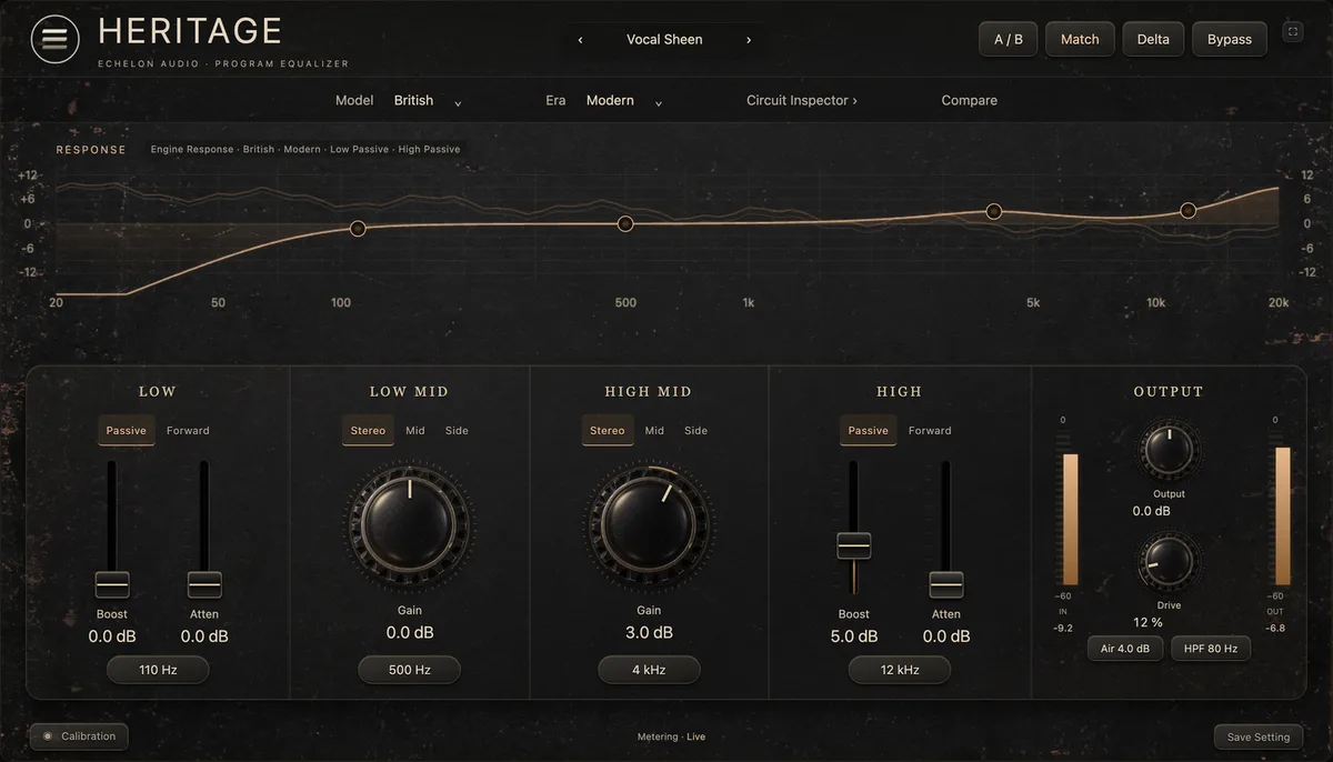 HERITAGE interface